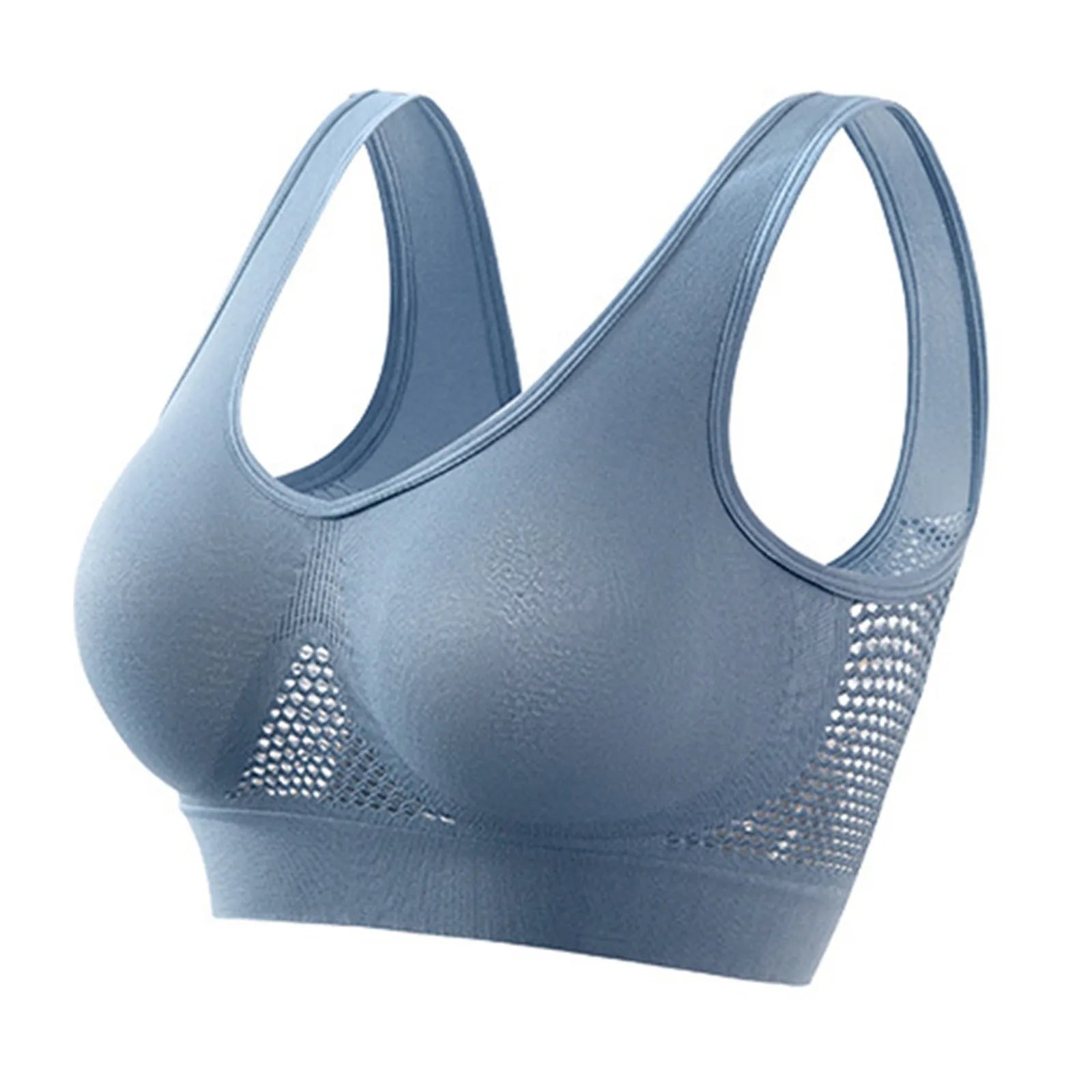Breathable Sports Bra Top Fitness Women Brassiere Removable Padded Sport Bra Running Gym Seamless Push Up Bras