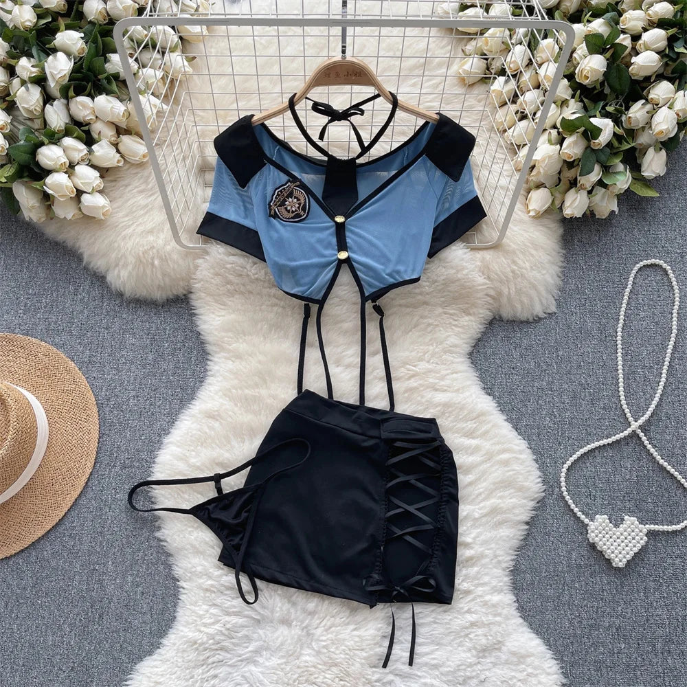 Backless Hotsweet Bow Lingerie For Women See Through Mesh Sexy Bunny Costume Lingerie Bodysuit 4 Piece Jumpsuit Spot Lace Cospla