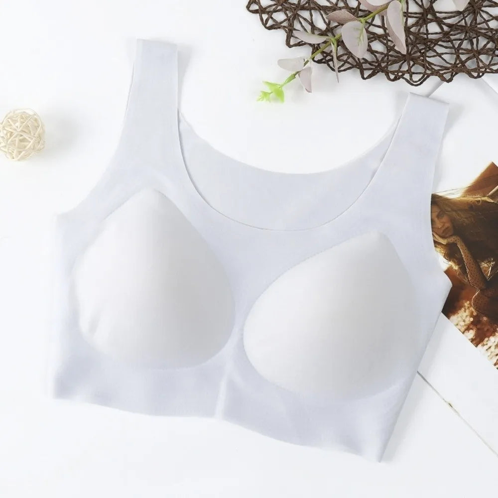 Comfortable Close-fitting Wireless Bra Shockproof Gathered Breasts Seamless Bralette Underwear Lingerie Sports Bra Pilates