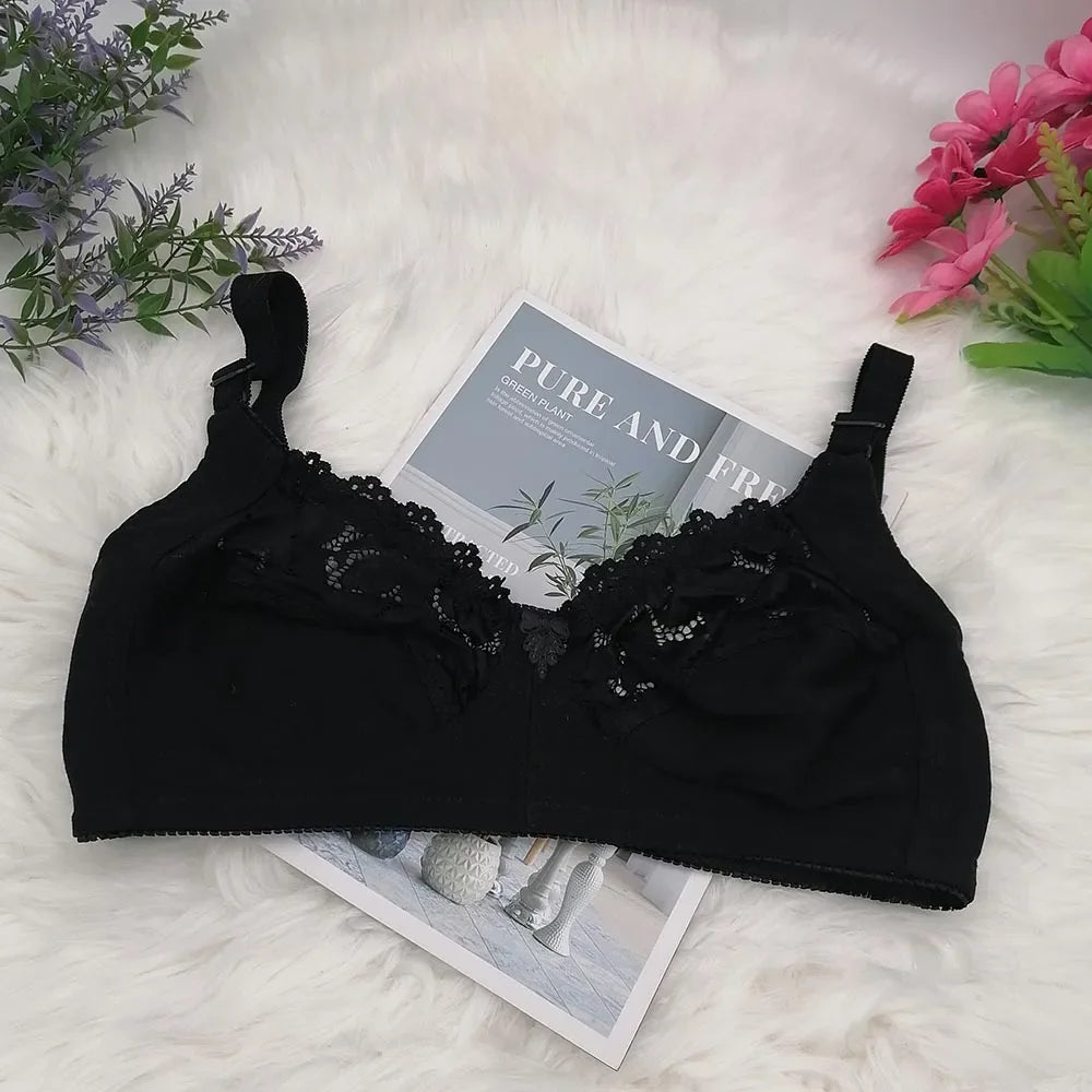 Lace Sexy BraS For Women Wire Free Bras Cotton Thin Brassiere Female Confortable Underwear 75-100 C D Cup C31