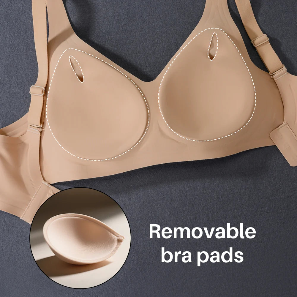 Wireless Bra for Women Seamless Push Up Bras Comfortable V-Shaped Gathering Underwear BCD Cup Intimate Lingerie