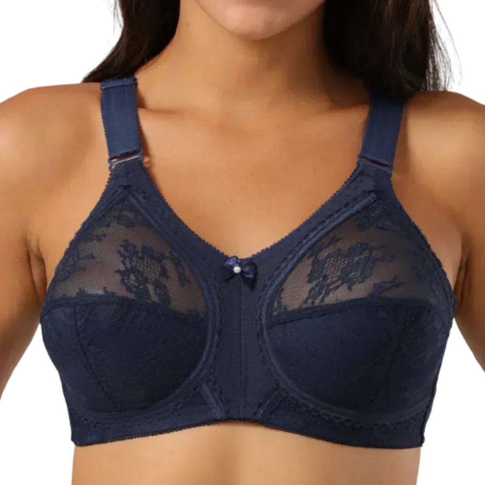 Women's Plus Size Bra Floral Lace Full Coverage Sexy No Steel Ring Bra Wrap Chest Sleeping Underwear Seamless Bras For Woman