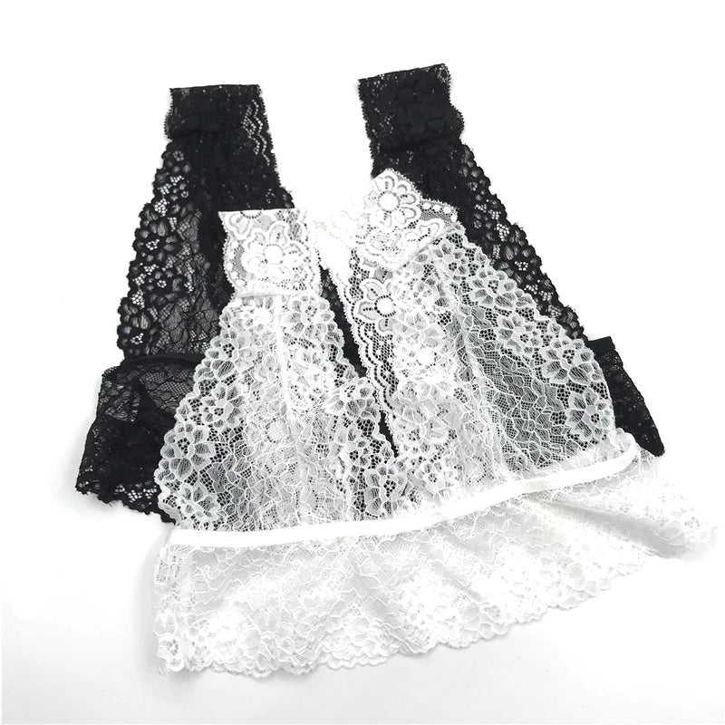 Sheer Lace Bra Tops Women Sexy Lingerie Corset Mesh Lace Bra Ladies Seamless Crop Underwear sexy bras for women  langerie sexy