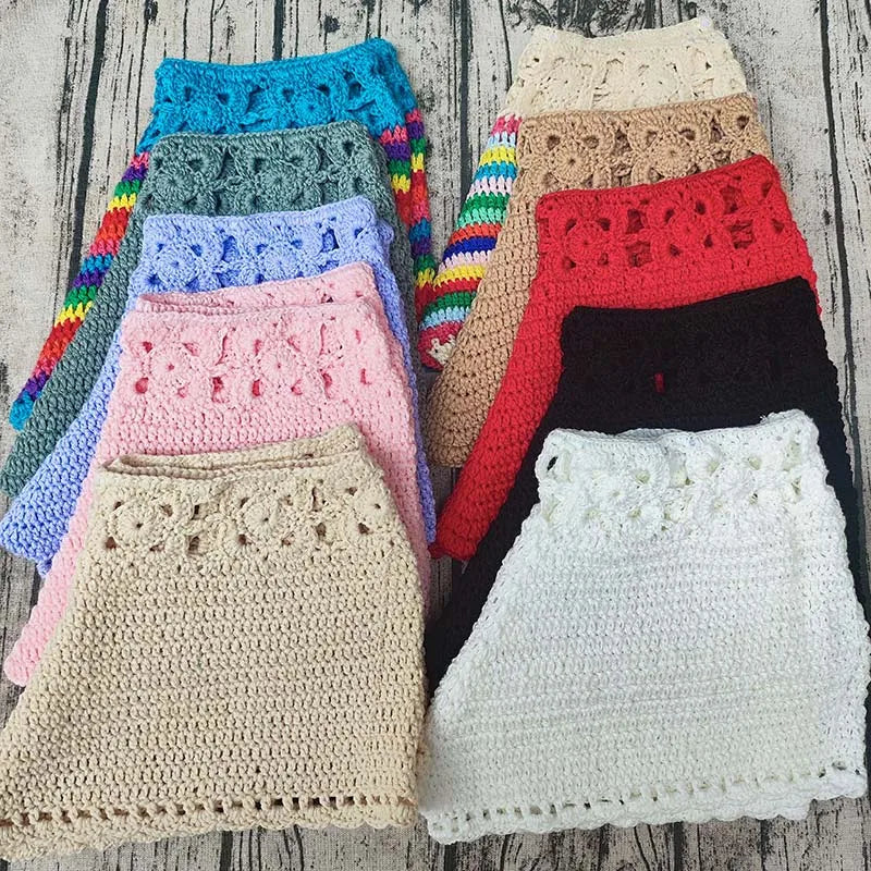 Boring Honey Fashion New Handmade Crochet Bikini Bottom Sexy Beach Holiday Swimwear Women Knitted Swimming Briefs Swim Shorts
