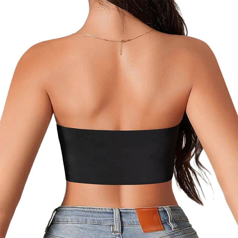 Sexy Seamless Front Button Strapless Bra Anti Glare Gathering Chest Hugging Beautiful Back Women Bra Strapless Non Slip Bra
