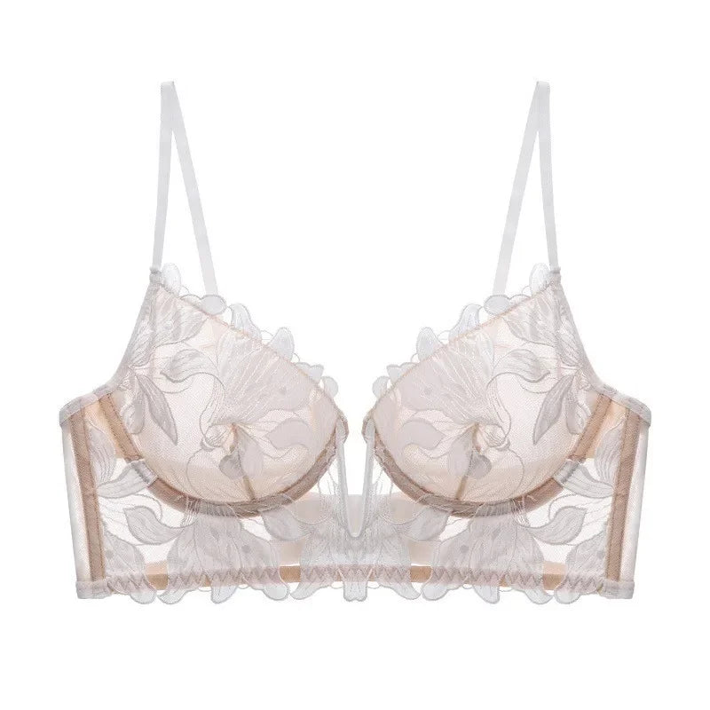 Women Lace Lingerie Set Elegant Sexy Bra Set See Through Underwear Ventilate Ladies Bra and Panty Set