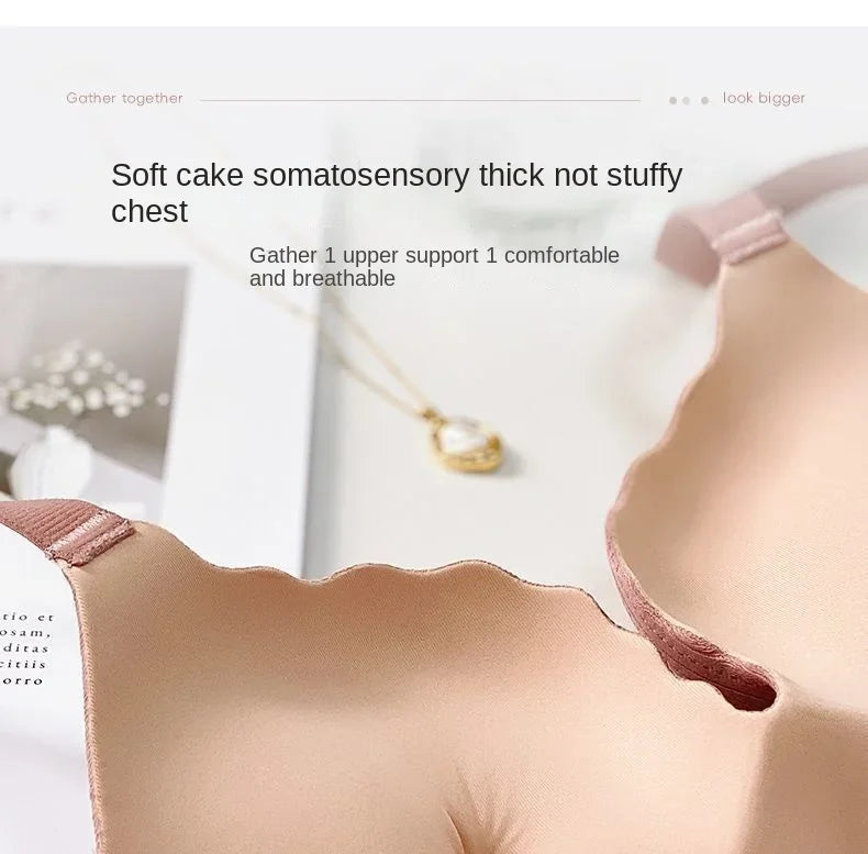 Ultra Thick 6CM Push up Bra for Small Chest Padded No Steel Ring Comfortable Sexy Lift Lingerie Flat Chest Women
