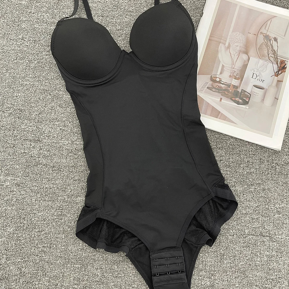 Enhanced Version Postpartum Bodysuit with Bra Lace Seamless Shapewear Full Coverage Control Underbust Bodysuit for Women