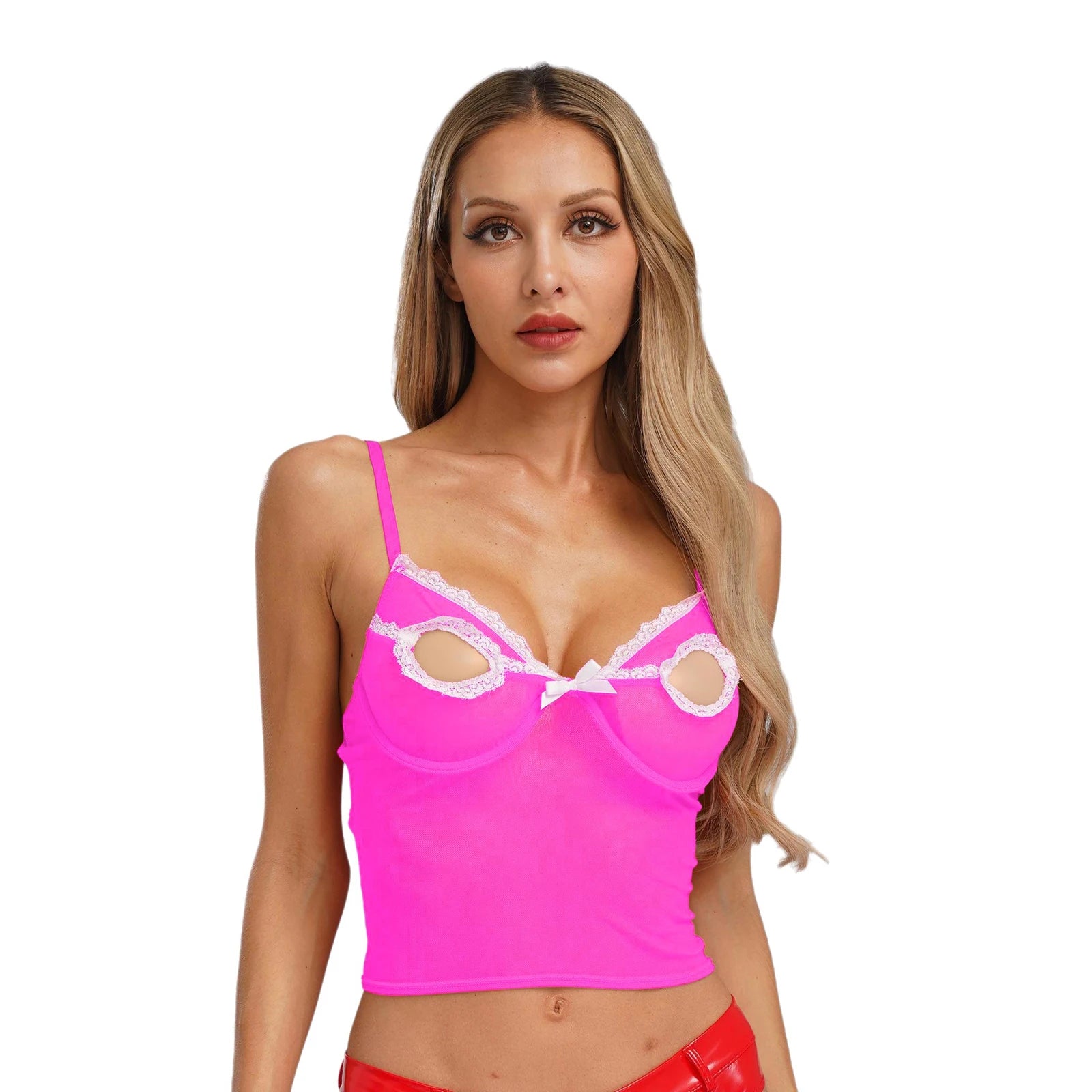 Women Bare Breast Exposed Cut Out Lace Bra Exotic Lingerie Porno Open Cup Bra Hollow Out Pad-free Underwired Brassier Vest Tops