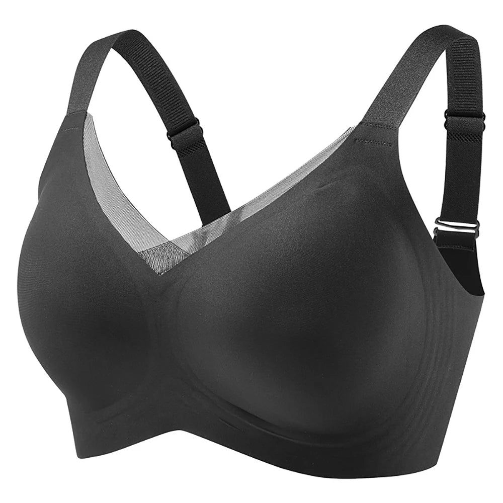 Jelly Wireless Bras For Women No Underwire Supportive Seamless Bra Comfort Soft Bralette Full Coverage Hide Back Fat T-Shirt Bra