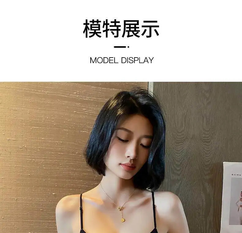 Front Closure Bras for Small Bust Women Deep V Plunge French Triangle Cup Seamless Thin Straps