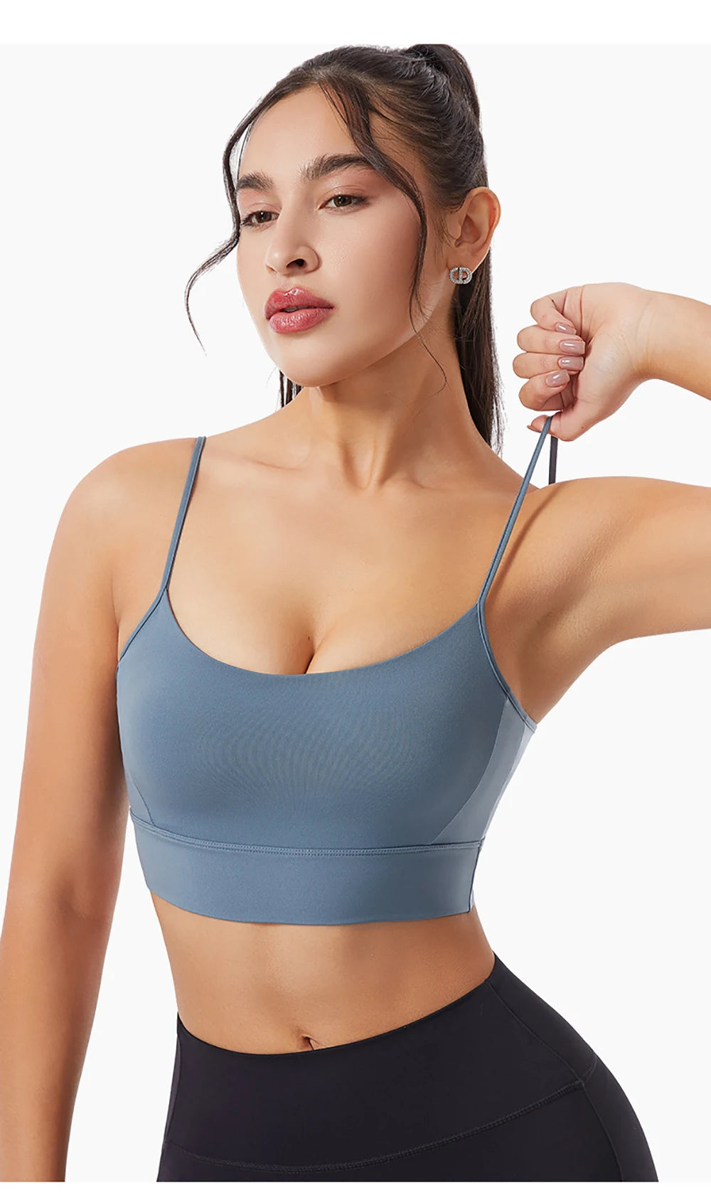 Low Back Sports Bra For Women Low Impact Padded Workouts No Underwire Bralette Beauty Back Yoga Spaghetti Straps Vest Tops