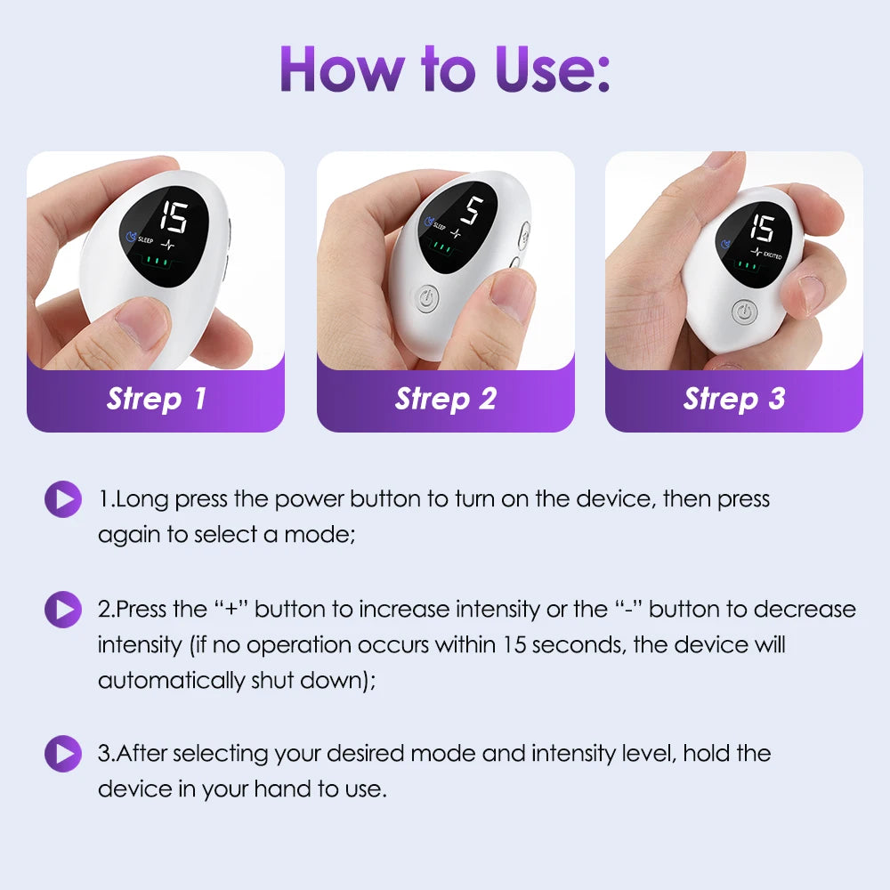 Microcurrent Sleep Aid Device EMS Sleep Aid Machine Sleep Instrument for Insomnia Stress Anxiety Relief Palm Pulse Massager