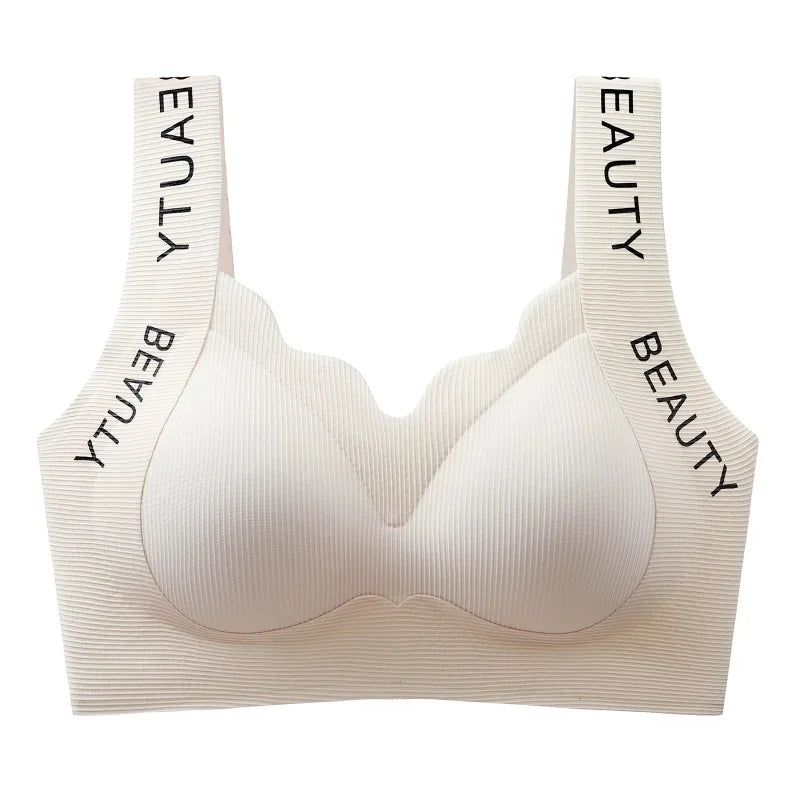 Seamless Wireless Bra One-Piece Vest Lingerie For Women Lift And Support Side Smoothing Push-Up Full Coverage Small Chest Bras