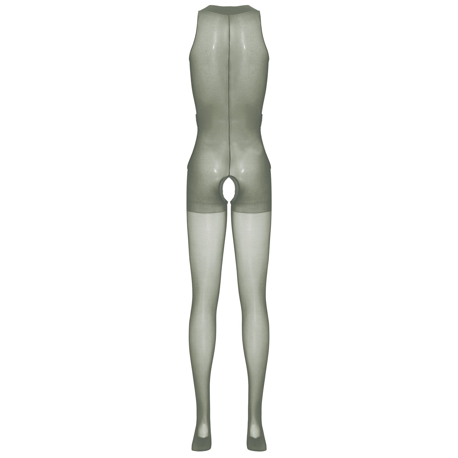 Women's Sexy Jumpsuit Bodystocking Ice Silky Smooth Nylon Sheer Exotic Teddies Crotchless Bodysuits Shapewear Lingerie Nightwear