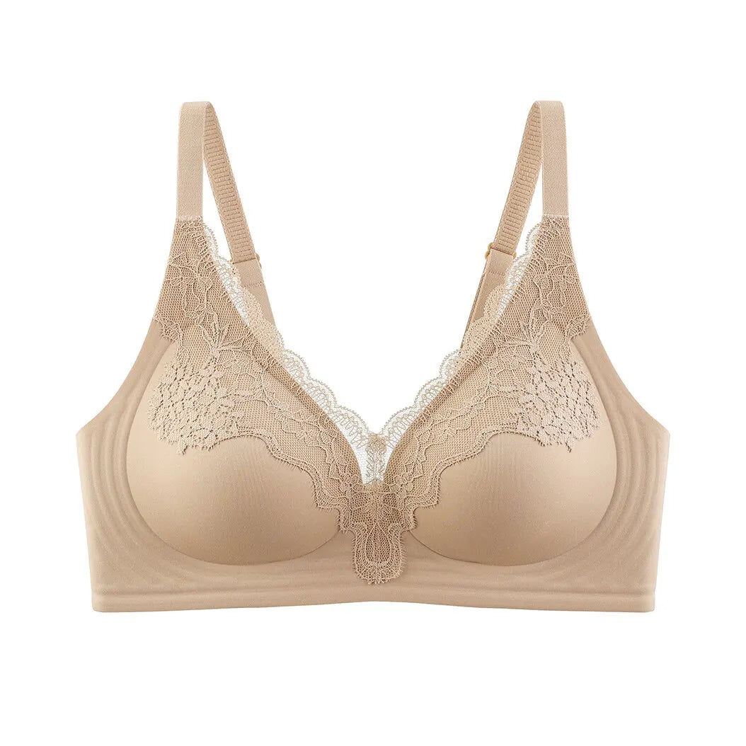 Women Deep V Lace Invisible Bra Skin Coverage Small Bust Shaping Non Empty Cup Adjustable Double Breasted  YEMOMO S-XL Hot Trend