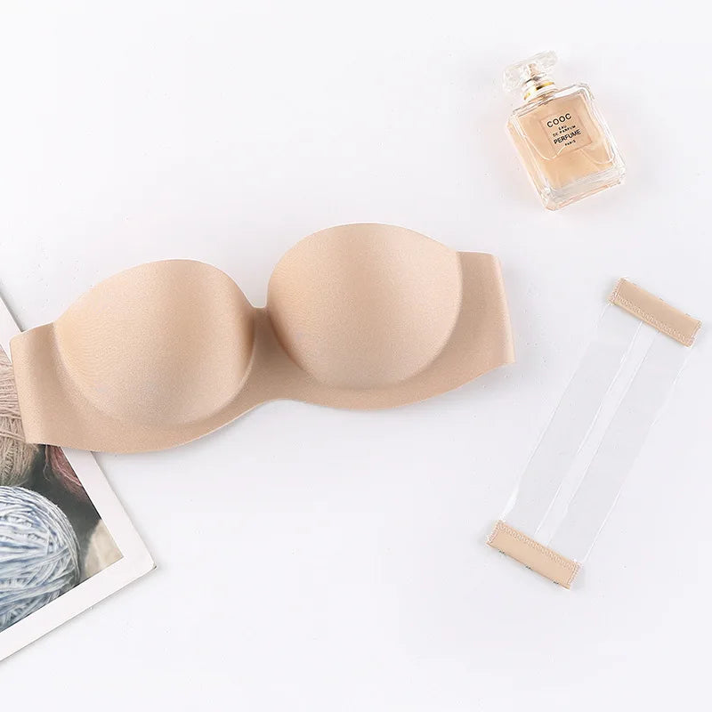 Anti-slip Strapless Bra For Women Invisible Sexy Bras Beautiful Back Chest Stickers Gathering Comfortable Underwear