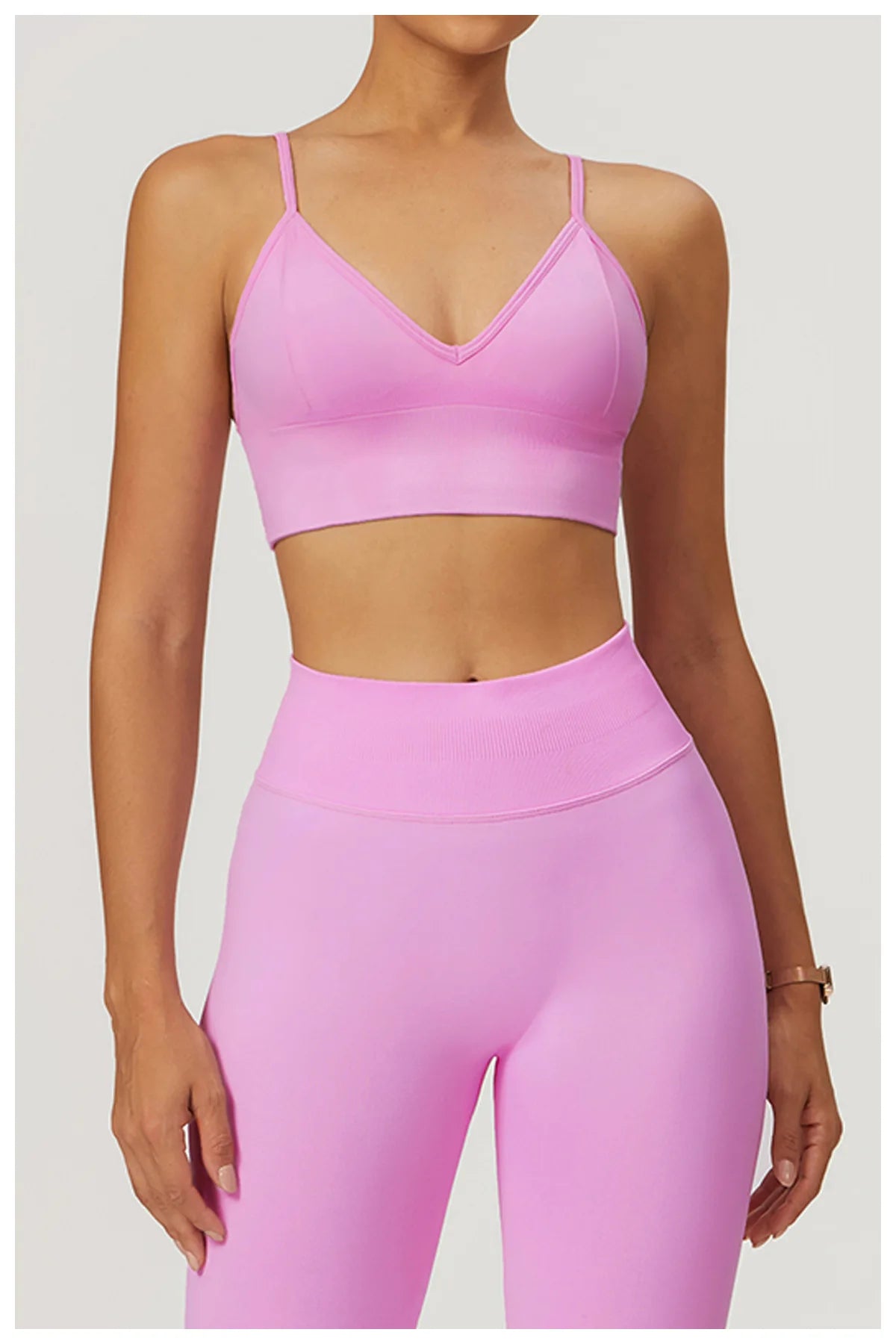 HBC Seamless Sports Bras for Women Fitness Yoga Bras With Removable Pads Adjustable Straps Gym Vest Top Bra Running Crop Top