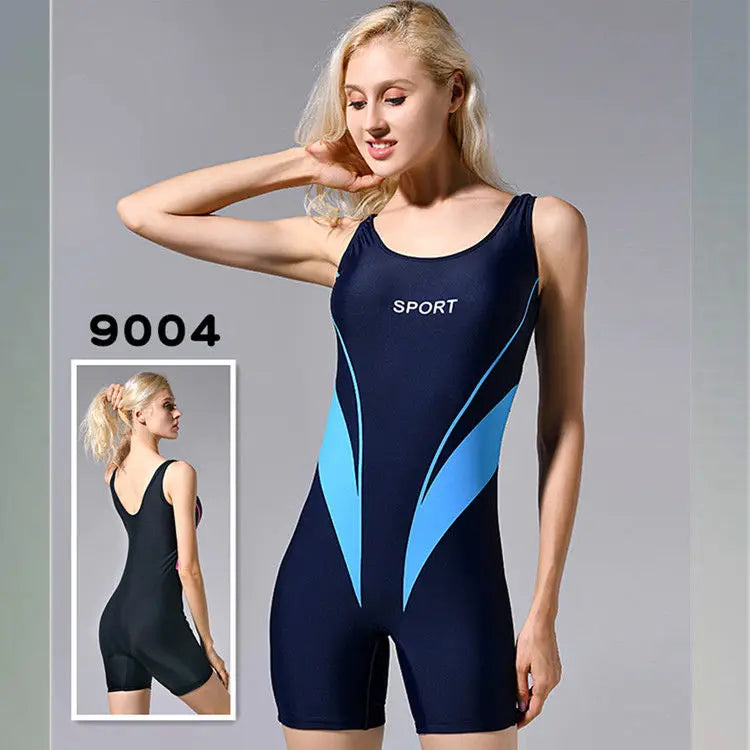 New Women's One-Piece Swimsuit Slimming Cover-Up Quick-Dry Thermal Spa Professional Swimwear High Elasticity Nylon Fabric