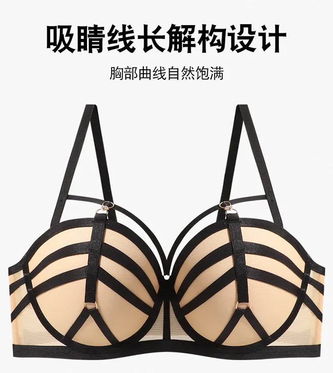 Functional Big Boobs Push Up Bra Plus Size Sexy Full Bust Lingerie Lift Support Tummy Control Back Coverage Anti Sagging 32-38