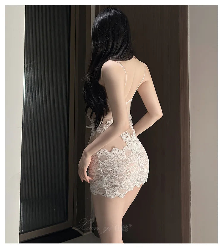Sheer Lace Lingerie Set – Soft Mesh & Delicate Floral Embroidery, Lightweight Comfort for Everyday Wear
