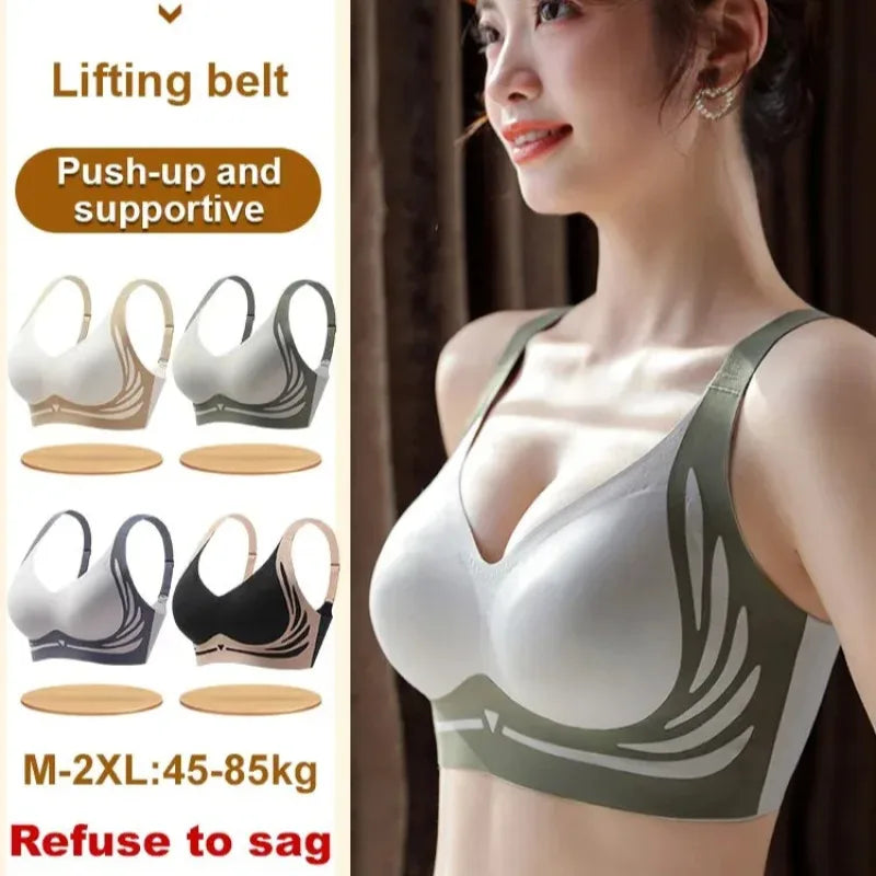 [Strong Support/Push Up] Lifting Anti-Sagging Wireless Push-up Bra Armpit Fat Control/Anti-Slipping/U Shaped Back/Soft