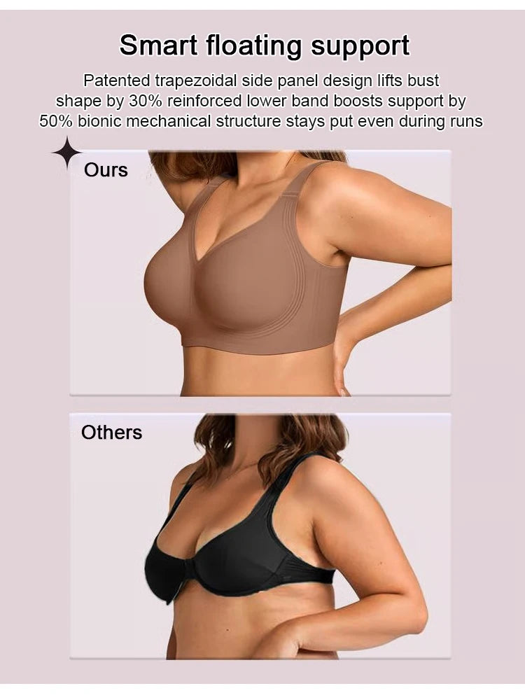 Wireless Seamless Women's Bra, Removable Pads Breathable Bralette,Soft Comfort Fit,Ideal for Daily Casual Outfits&Sleep Wear
