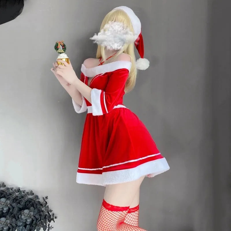 Sexy LingеRie Set Christmas Women Sexy Miniskirt Pajamas Sexy Underwear Set Lingerie Білизна Жіноча Комлекти