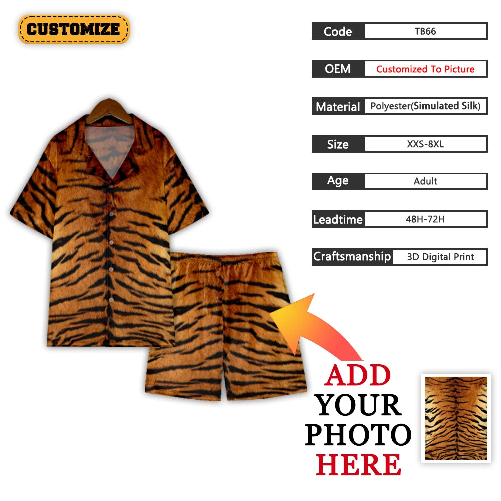 Men's Custom Patterned Pajama Sets Sleepwear Homewear Personalized Pattern Pajamas ADD Your Design Nightwear Customized Gifts