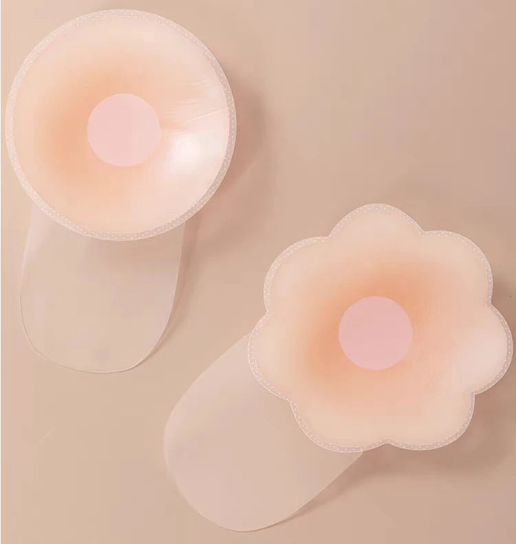 1pair Silicone Nipple Cover Lift Up Bra Sticker Adhesive Invisible Bra Breast Pasty Women Chest Petals Reusable Strapless Bras