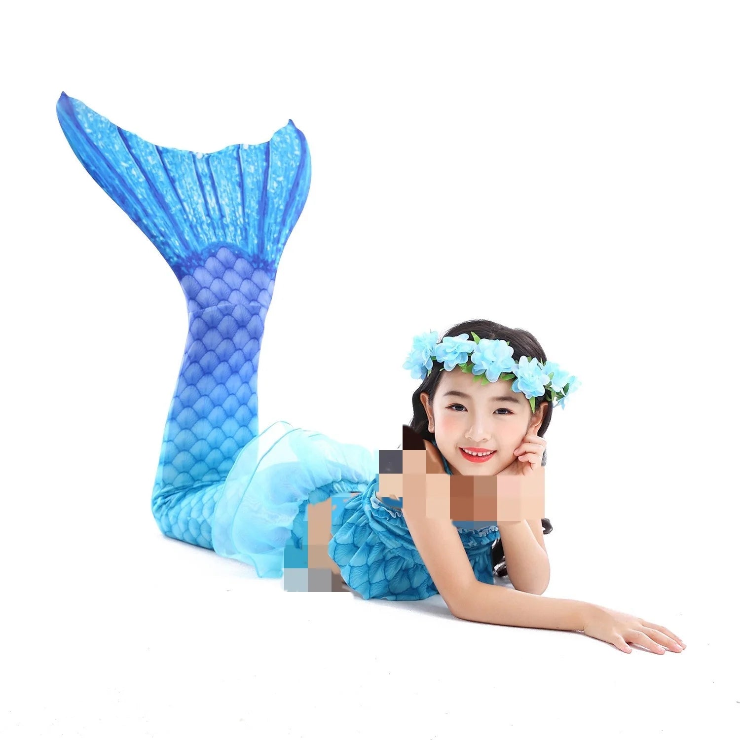 Bikini Top & Mermaid Skirt Girl Swimsuit Kid Swimwear Children Bathers Bathing Swimming Swim Suit Fashion Print Beachwear New