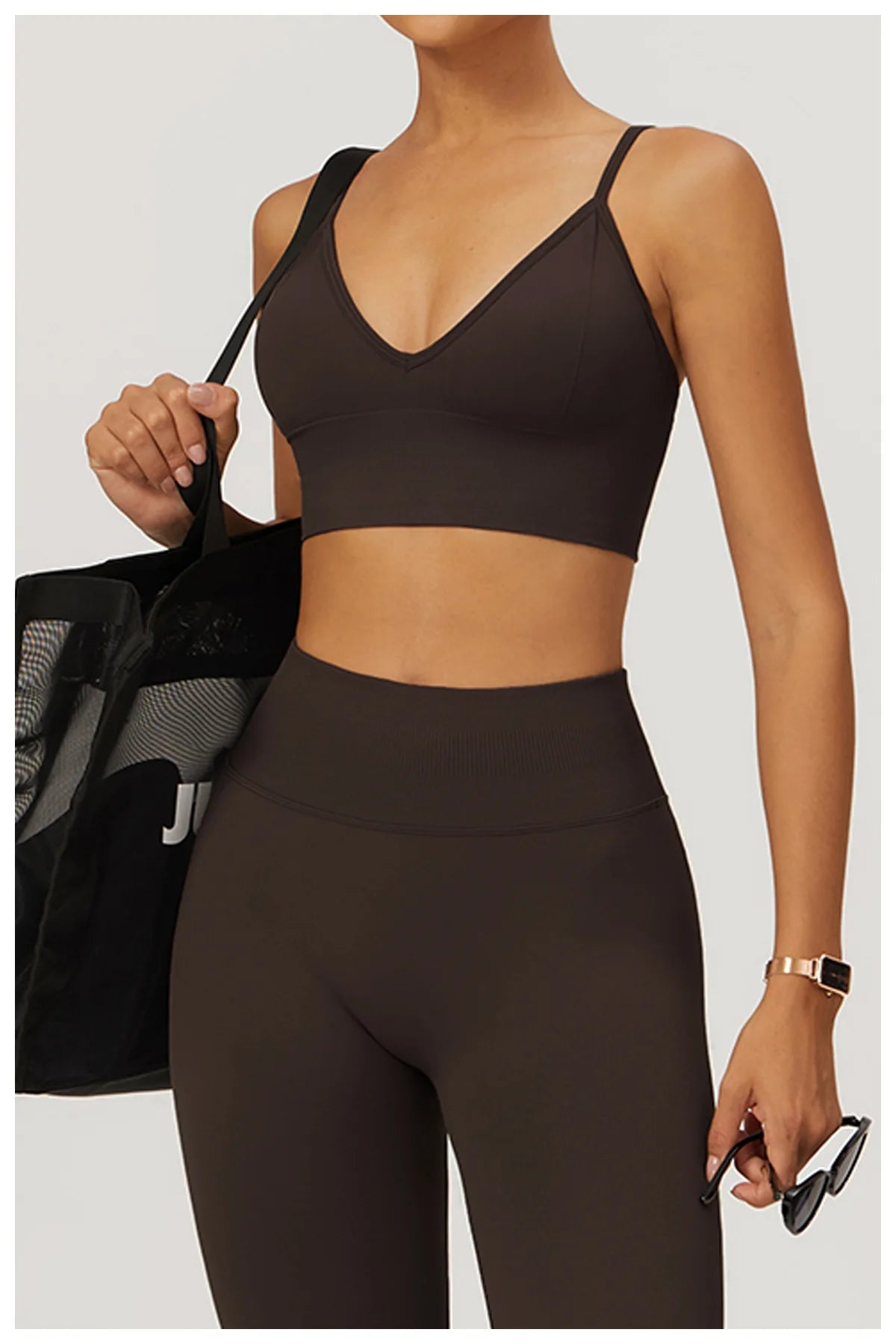 HBC Seamless Sports Bras for Women Fitness Yoga Bras With Removable Pads Adjustable Straps Gym Vest Top Bra Running Crop Top