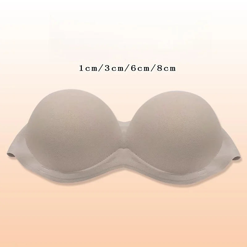 Push Up Bra For Women Sexy Invisible Externally Expandable Bralette Padded Gathered Female Lingerie Thickened Chest Pads