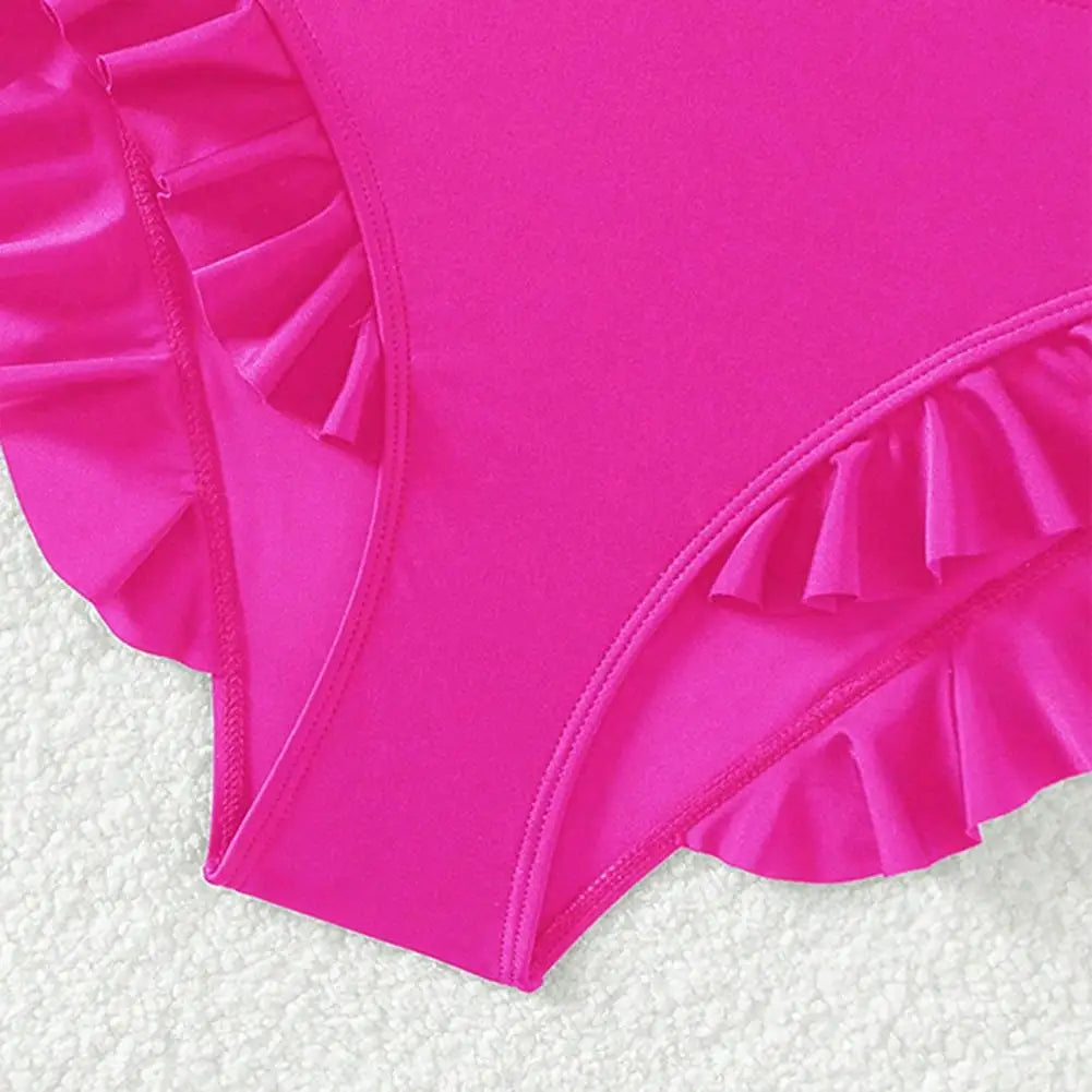 Women Swim Trunks High-waisted Ruffle Trim Bikini Bottoms for Women with Tummy Control Quick-drying Beachwear Swimwear Trunks