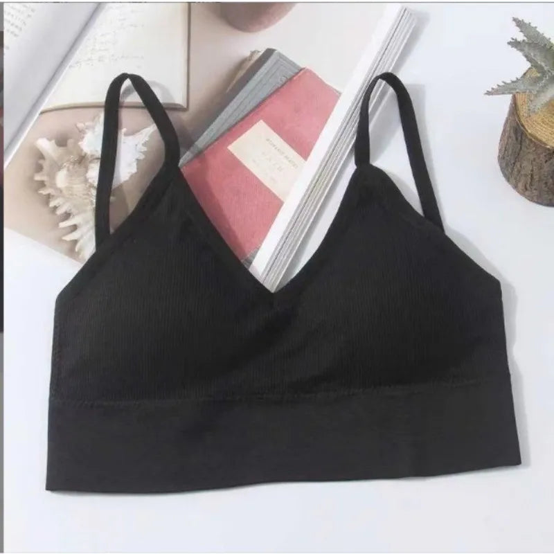 Sexy Sports Bra for Woman Solid Seamless Wireless Cami Bra Bralette Tops U Beautiful Back Comfortable Lingerie Bra
