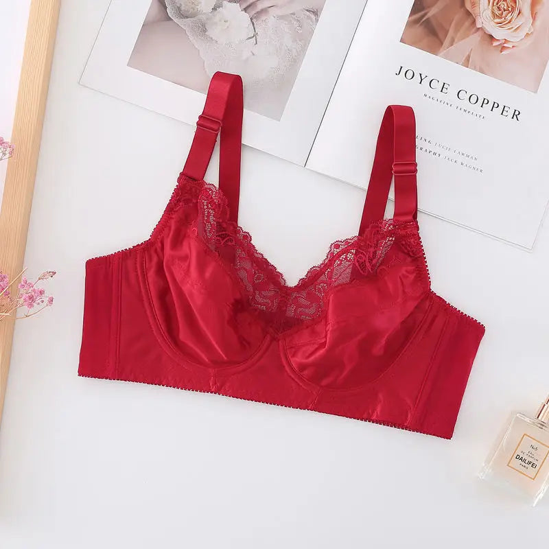 Lace Bra Unlined Bralette Brassiere Sexy Intimate Underwear B C D E F G H Cup 75 80 85 90 95 100 Plus Size Lingerie For Women
