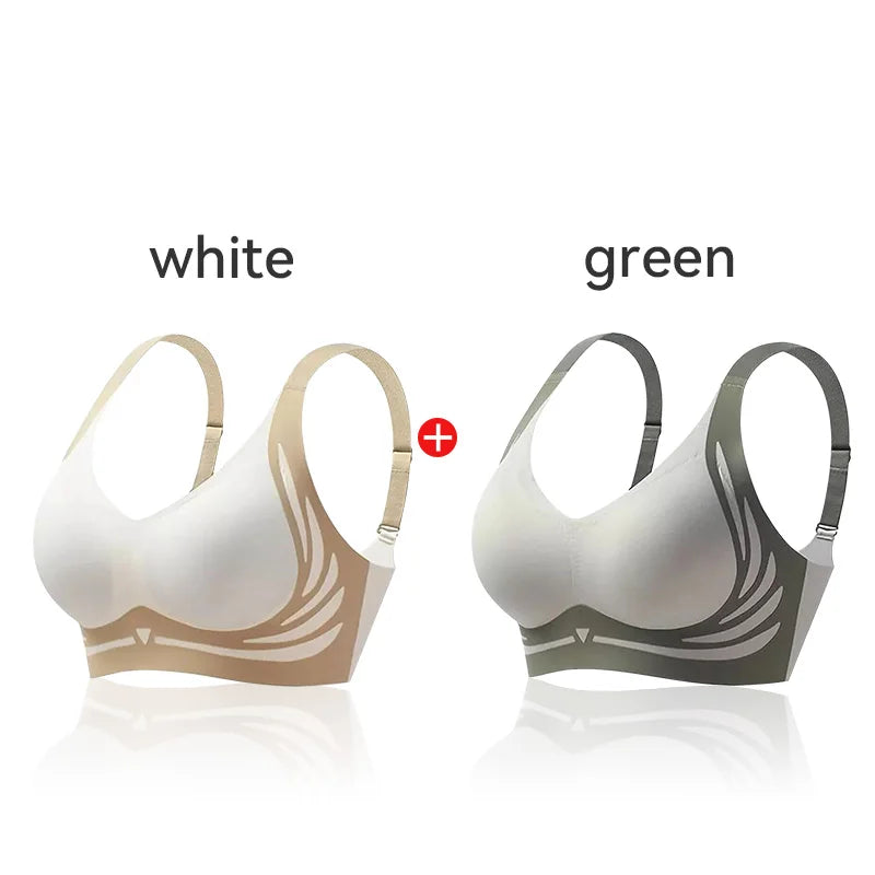 Push-Up Bras For Women Anti-sagging Lift-Up Bra Non-wired Brassiere Seamless Lift-up Yoga Fitness Sleep Vest Sports Brassiere