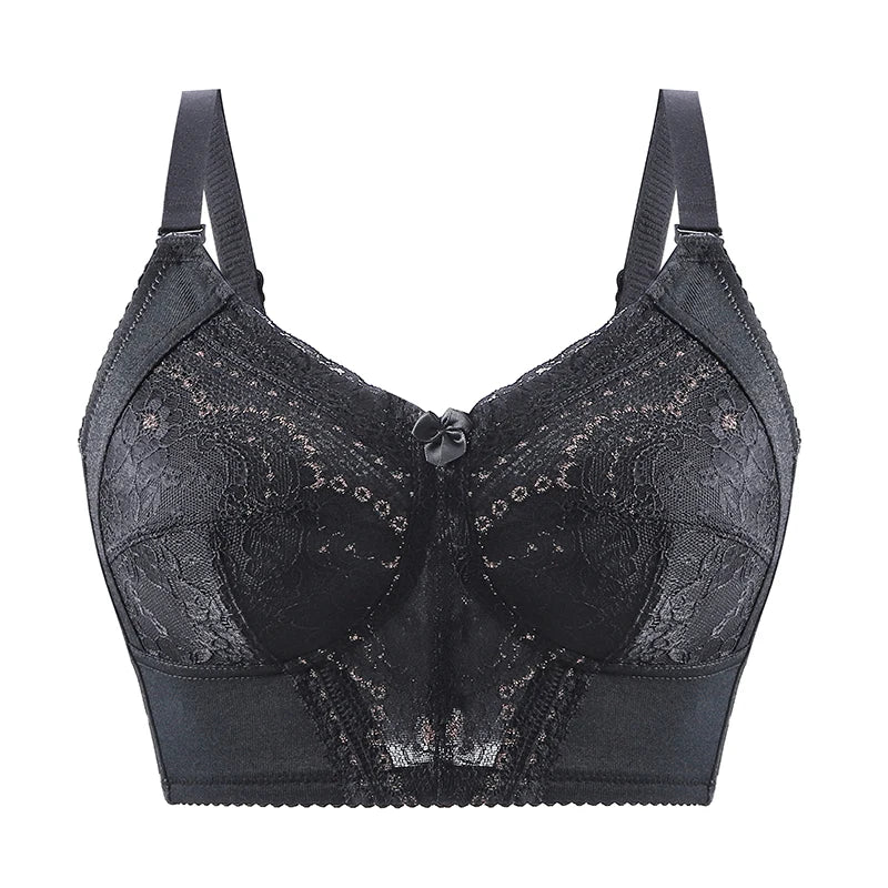 Wire Free Women's Full Coverage Non-Foam Lace Bra 34 36 38 40 42 B C D E F