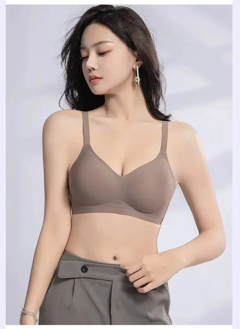 Fashion Seamless Bras Women Comfort Lingerie Padded Sports Tops Underwear Soft Bralette Support Sexy Breathable Bra Intimates