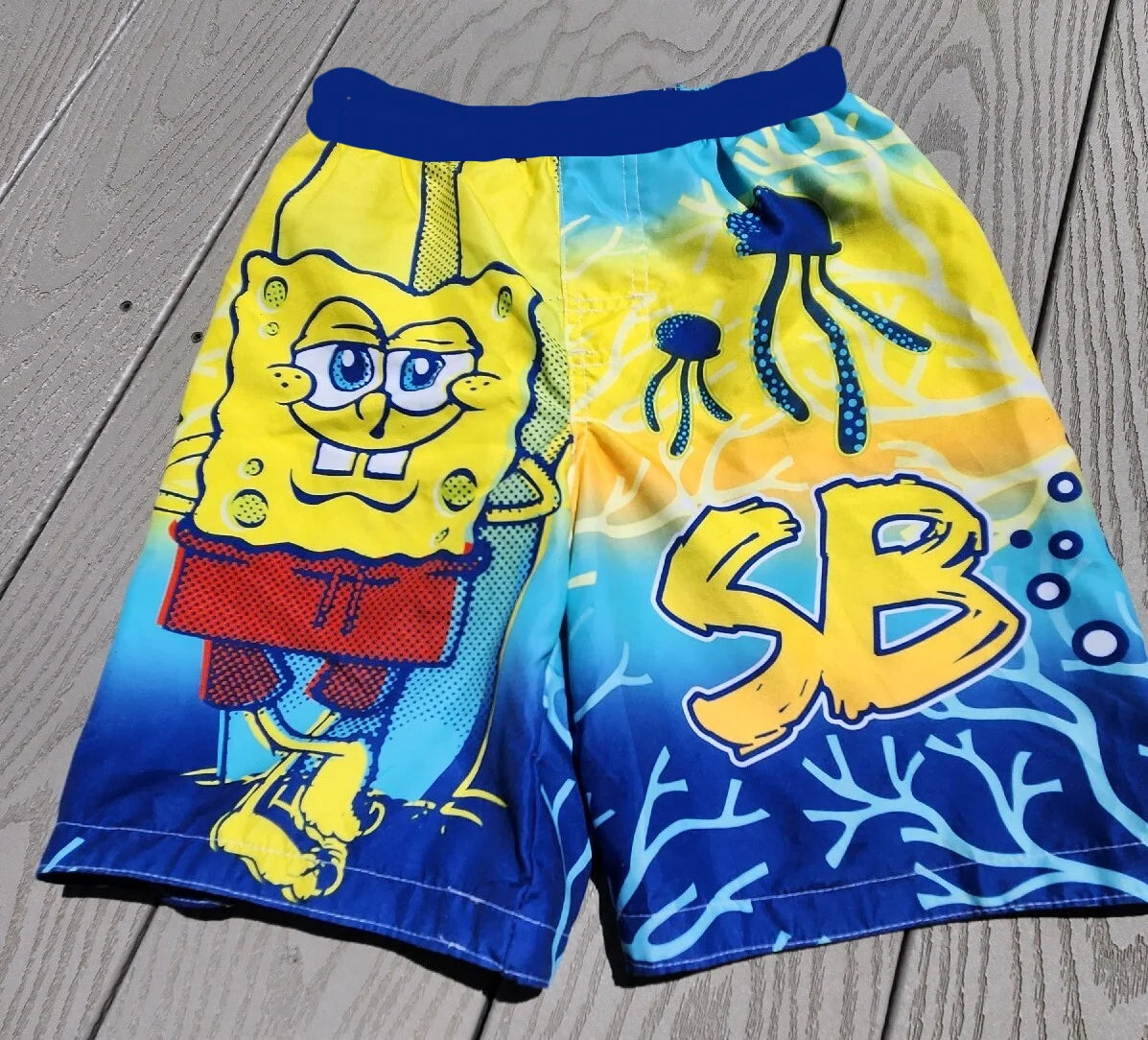 Bikini Bottom Collection! SpongeBob Family 3D Print Loose Shorts, Eye-Catching Outfits for Adults and Kids