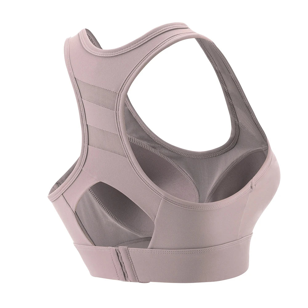 Sports Bras For Women High Impact Sports Bras Large Bust Push Up Brassiere Racerback Workout Running Tank Tops Yoga Vest