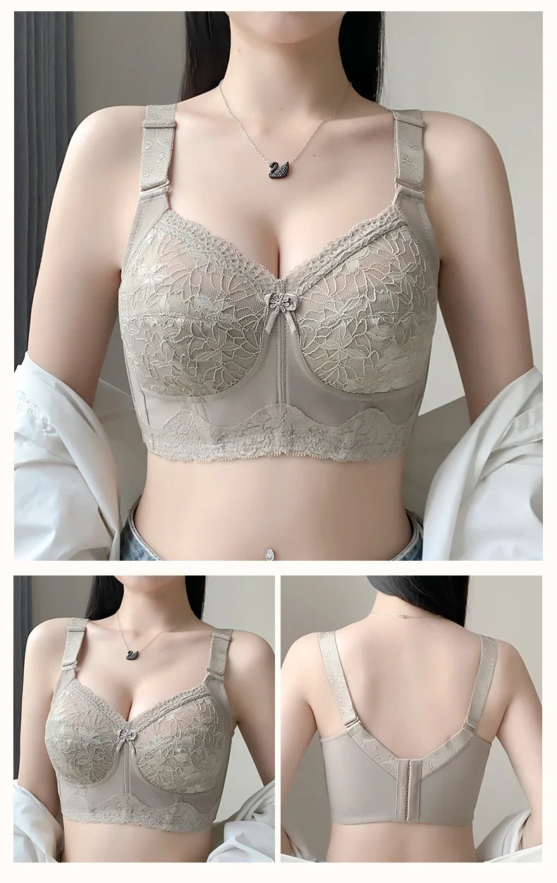Wireless Large Size Lifting & Supportive Bra for Women Anti-Sag Adjustable Slimming Comfort 75 80 85 90 95 B C D E F
