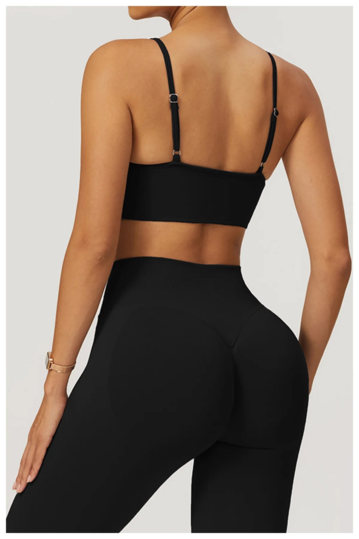 HBC Seamless Sports Bras for Women Fitness Yoga Bras With Removable Pads Adjustable Straps Gym Vest Top Bra Running Crop Top