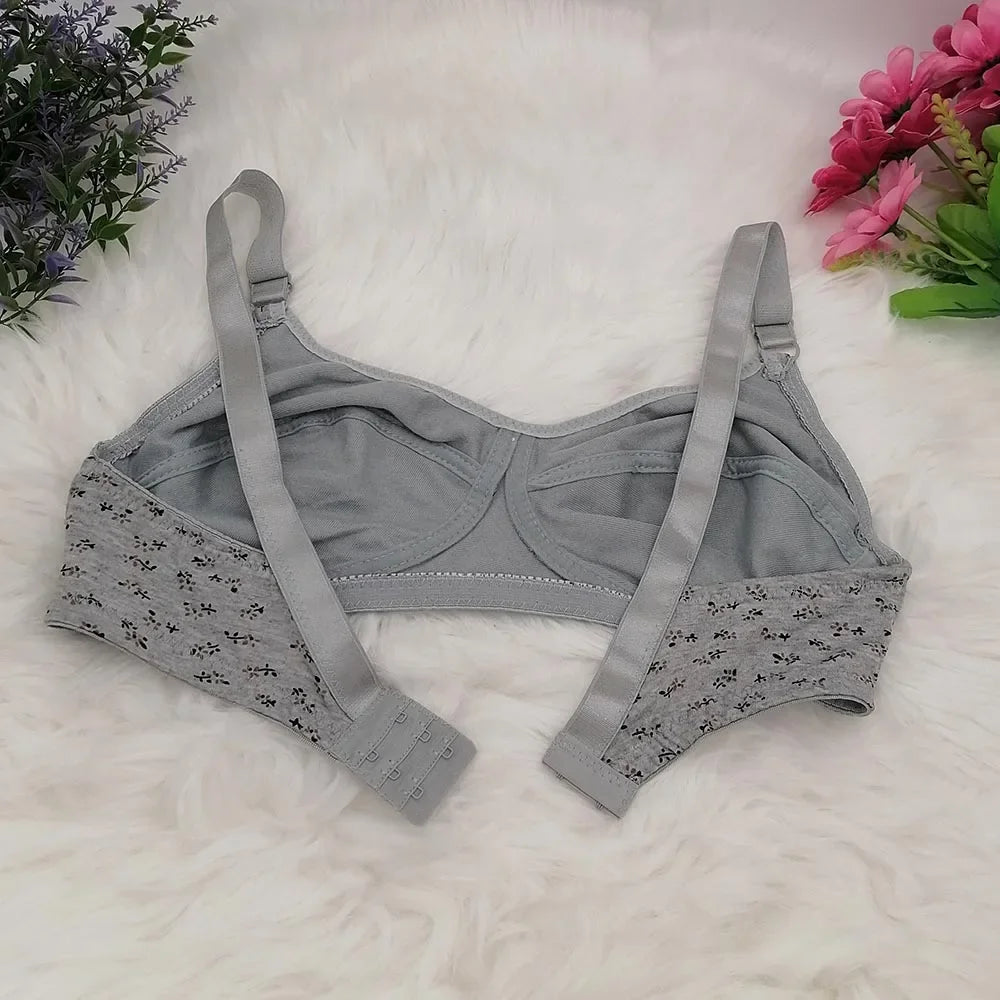Printing Floral unlined cotton bra comfortable bras for women push up Seamelss underwear sexy lingerie plus size bra 34B-46C C32