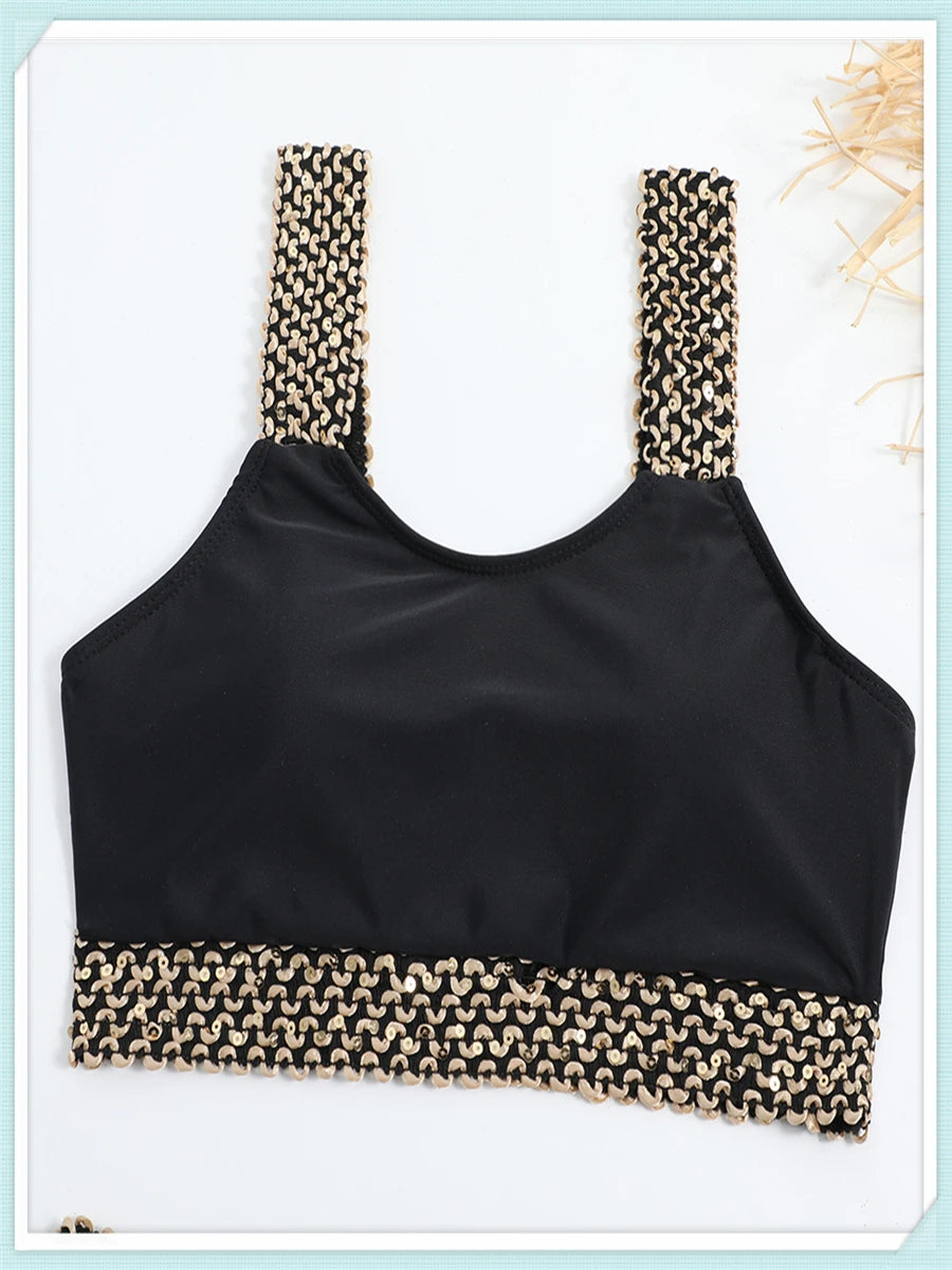 Sexy High Waist Bikini Women High Cut Swimsuit Female Padded Bathing Suit Solid Swimwear Two Piece Beachwear Swimming Summer
