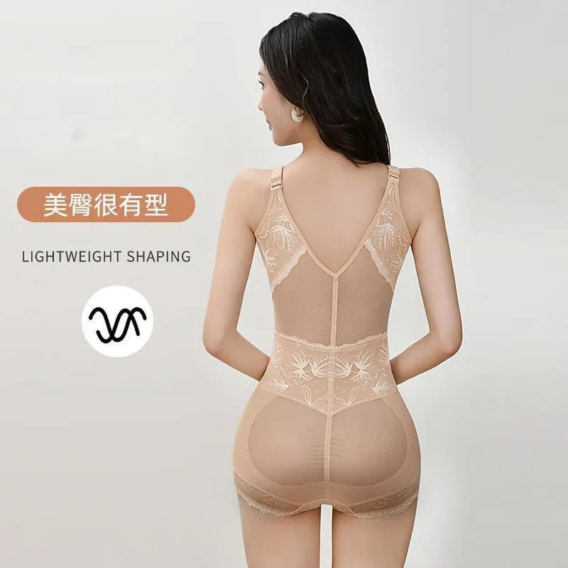 Shapewear One-Piece Fixed Cup Non-Slip Side Breast Slimming Shaping Bodysuit Womens Underwear Women Body Shaper