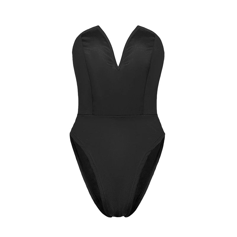 Bodysuit Shapewear Deep V-Neck Body Shaper Thong Shapers Waist Trainer Women Push Up Slimming Corset Top ClubWear For Women