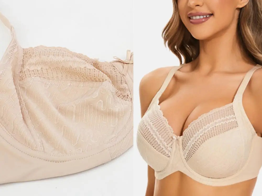 Sheroine Women's Full Coverage Minimizer Underwire Bra Unlined Plus Size Non-Padded Ultrathin Everyday Soft Bras