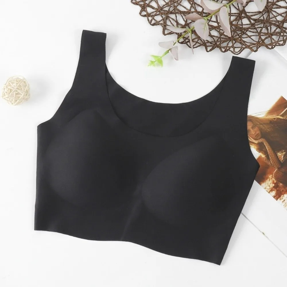 Comfortable Close-fitting Wireless Bra Shockproof Gathered Breasts Seamless Bralette Underwear Lingerie Sports Bra Pilates