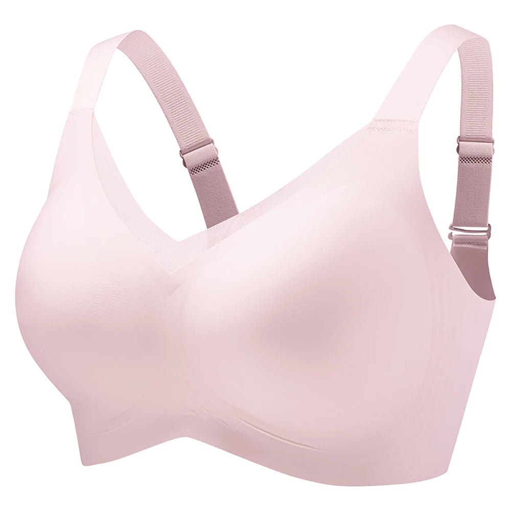Jelly Wireless Bras For Women No Underwire Supportive Seamless Bra Comfort Soft Bralette Full Coverage Hide Back Fat T-Shirt Bra